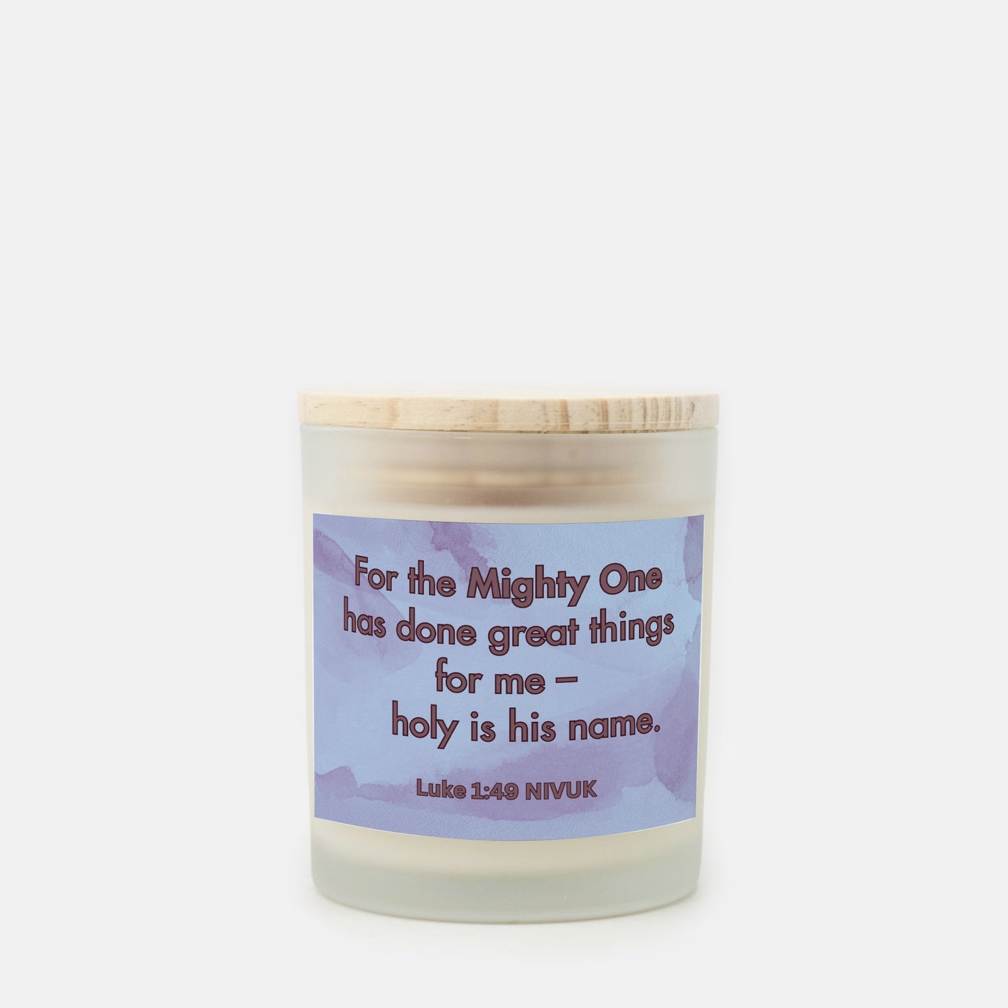 Divine Gratitude Candle Frosted Glass (Hand Poured 11 oz)